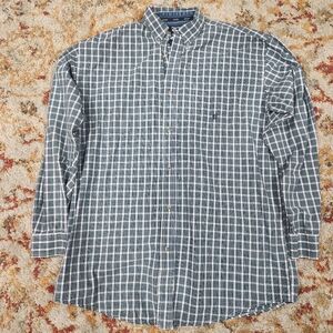 Wrangler 20X Green and White Plaid Shirt XL